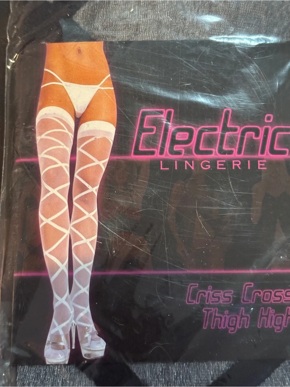 Lot of 3 thigh high stockings Electric lingerie, leg Avenue one size NIP black